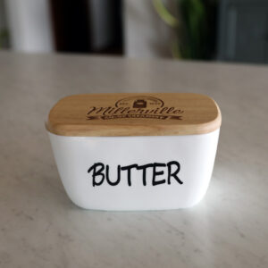 Butter Dish with Engraved Lid
